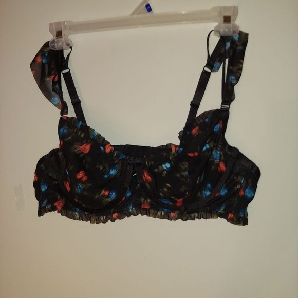 Torrid SEXY RUCHED MESH RUFFLE UNDERWIRE BRA 38/40, D/DD - Picture 6 of 7